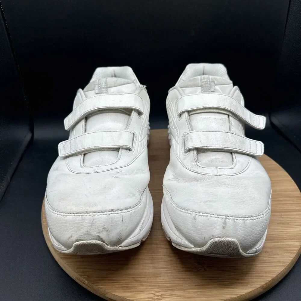 Brooks Addiction Walker 2 Mens Size 15 2E Wide Walking Shoes White Strap Sneaker